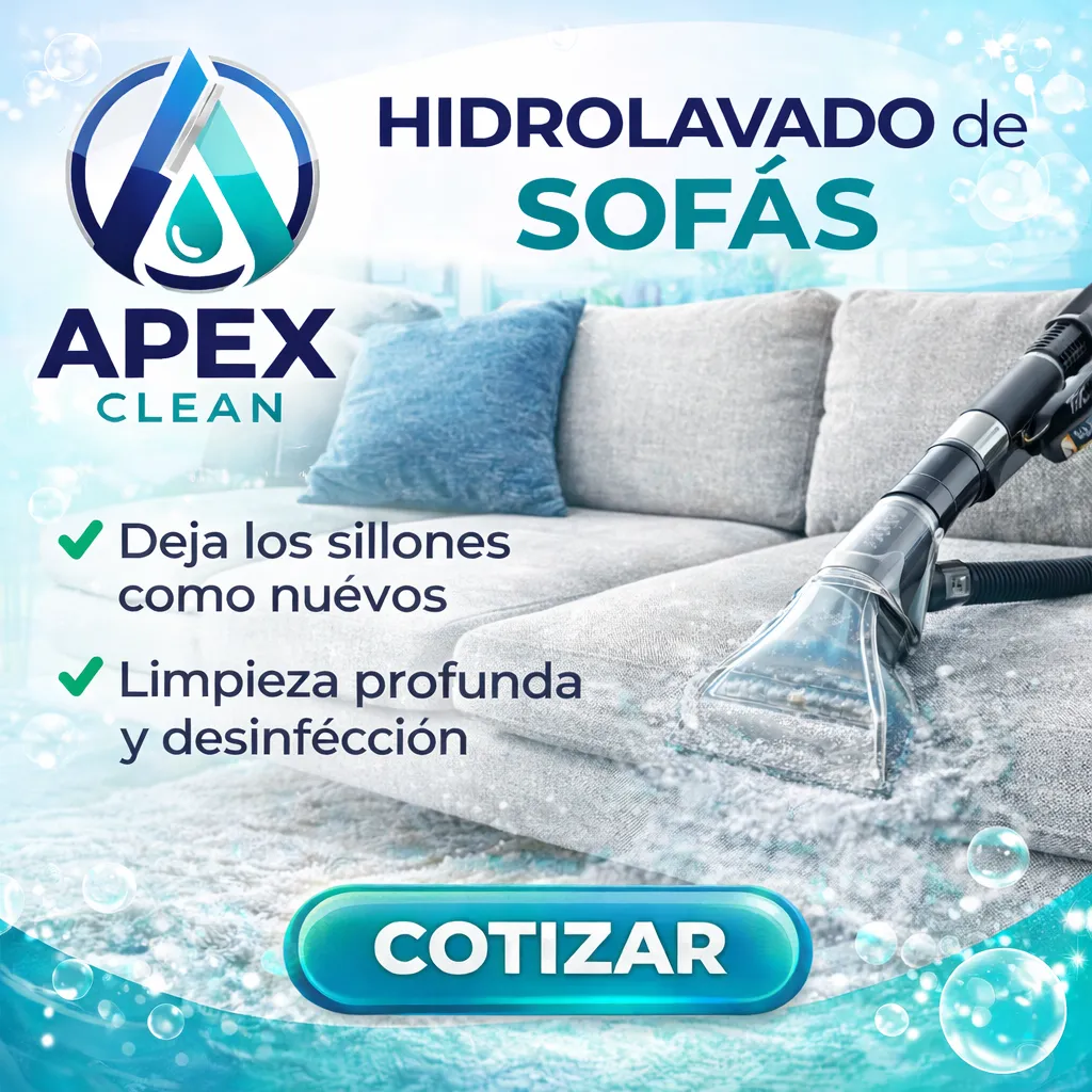 ApexClean servicio limpieza sofás en Ambato, Baños, Latacunga, Riobamba, Puyo.